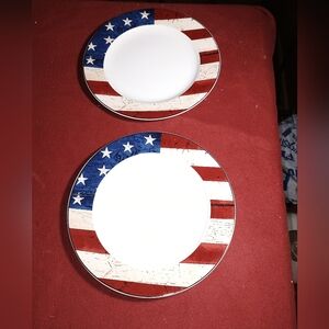 Lot of 2 Warren Kimble Dinner Plates Colonial Sakura New 11 in